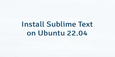 Install Sublime Text on Ubuntu 22.04