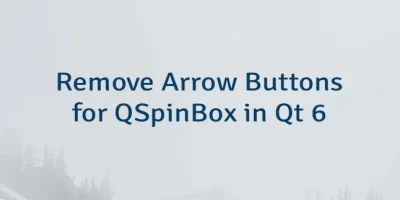Remove Arrow Buttons for QSpinBox in Qt 6