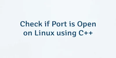 Check if Port is Open on Linux using C++