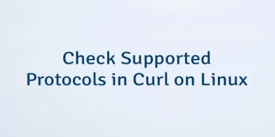 Check Supported Protocols in Curl on Linux