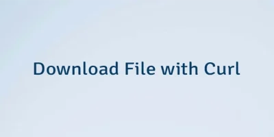 Download File with Curl