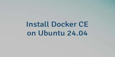 Install Docker CE on Ubuntu 24.04
