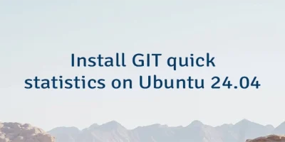 Install GIT quick statistics on Ubuntu 24.04