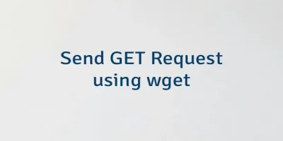 Send GET Request using wget