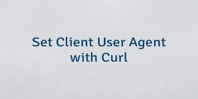 Set Client User Agent with Curl