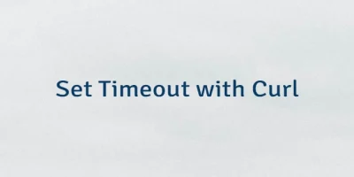 Set Timeout with Curl