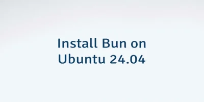 Install Bun on Ubuntu 24.04