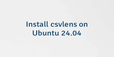 Install csvlens on Ubuntu 24.04