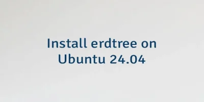 Install erdtree on Ubuntu 24.04