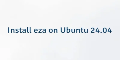 Install eza on Ubuntu 24.04