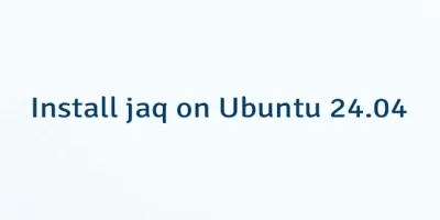 Install jaq on Ubuntu 24.04