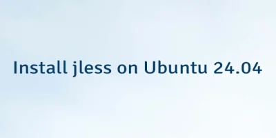 Install jless on Ubuntu 24.04