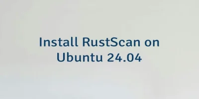 Install RustScan on Ubuntu 24.04