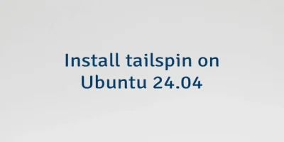 Install tailspin on Ubuntu 24.04
