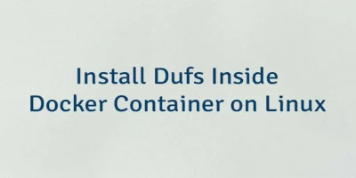 Install Dufs Inside Docker Container on Linux