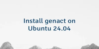 Install genact on Ubuntu 24.04