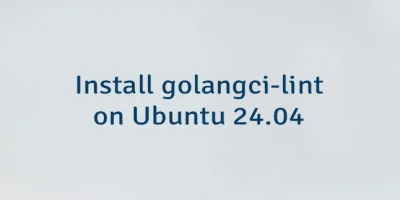 Install golangci-lint on Ubuntu 24.04