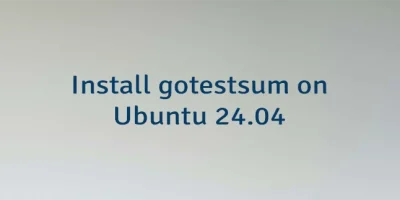 Install gotestsum on Ubuntu 24.04