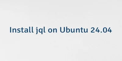 Install jql on Ubuntu 24.04