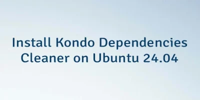 Install Kondo Dependencies Cleaner on Ubuntu 24.04