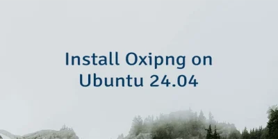 Install Oxipng on Ubuntu 24.04