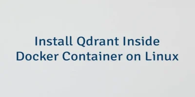 Install Qdrant Inside Docker Container on Linux