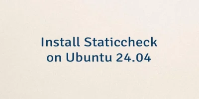 Install Staticcheck on Ubuntu 24.04