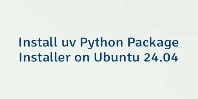 Install uv Python Package Installer on Ubuntu 24.04