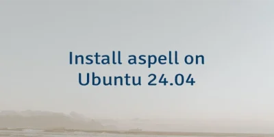 Install aspell on Ubuntu 24.04