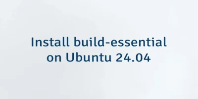 Install build-essential on Ubuntu 24.04