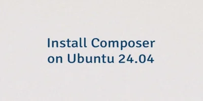 Install Composer on Ubuntu 24.04