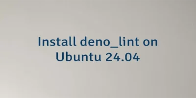 Install deno_lint on Ubuntu 24.04