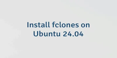 Install fclones on Ubuntu 24.04