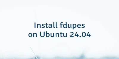 Install fdupes on Ubuntu 24.04