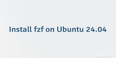 Install fzf on Ubuntu 24.04