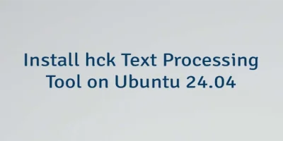 Install hck Text Processing Tool on Ubuntu 24.04