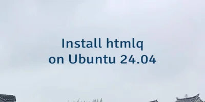 Install htmlq on Ubuntu 24.04