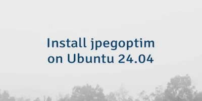 Install jpegoptim on Ubuntu 24.04