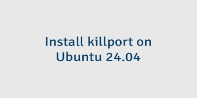 Install killport on Ubuntu 24.04