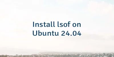 Install lsof on Ubuntu 24.04