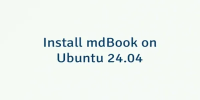 Install mdBook on Ubuntu 24.04