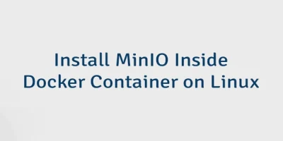 Install MinIO Inside Docker Container on Linux