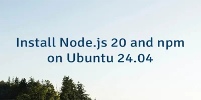 Install Node.js 20 and npm on Ubuntu 24.04