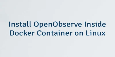 Install OpenObserve Inside Docker Container on Linux