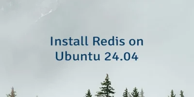 Install Redis on Ubuntu 24.04