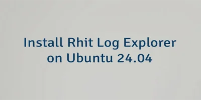 Install Rhit Log Explorer on Ubuntu 24.04