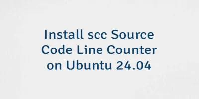 Install scc Source Code Line Counter on Ubuntu 24.04