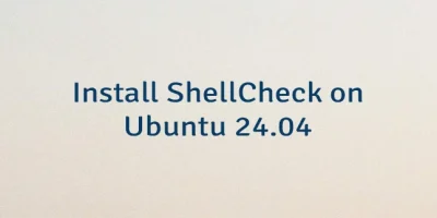 Install ShellCheck on Ubuntu 24.04