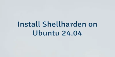 Install Shellharden on Ubuntu 24.04