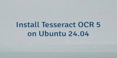 Install Tesseract OCR 5 on Ubuntu 24.04